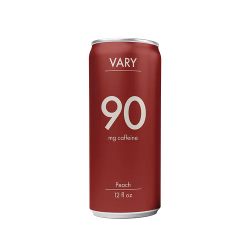 VARY 90 mg can, red. Product render.